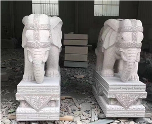 Granite Decorated Animal Sculptures Hotel Statues