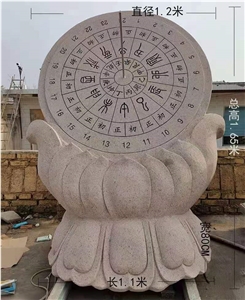 Natural Stone Sundial Landscape Universal Dial