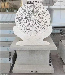 Natural Stone Sundial Landscape Universal Dial