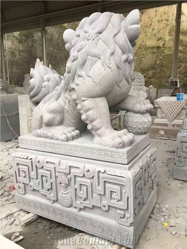 Top Quality Granite Stone Hotel Lions Sculpture