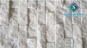 White Split Face Marble Stone Wall Panel