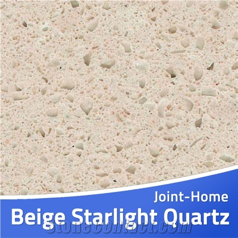 Crystal Beige Starlight Starfish White Quartz Slab