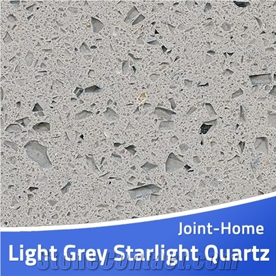 Crystal Light Grey Starlight Starfish Quartz Slabs