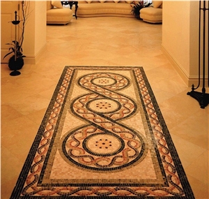 Marble Mosaic Floor Rosette,Mosaic Carpet Medallio