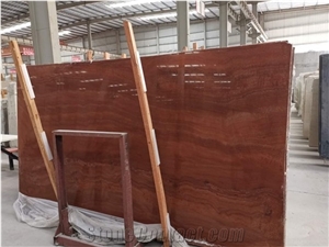 Red Wooden Vein Marble Slabs