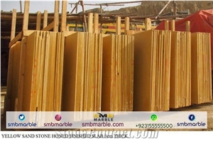 Yellow Sandstone Slabs & Tiles, Pakistani Mango Sandstone Slabs