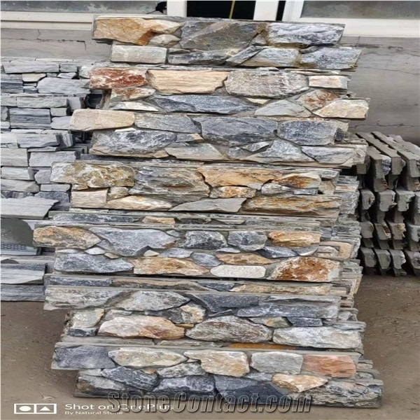 Blue Slate Brick Stone Wall Panels Cement Board