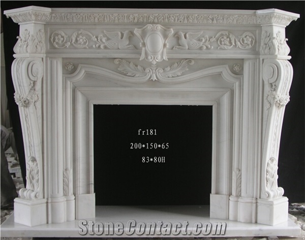 Carved Handmade Fireplace Custom Ideas Marble Fireplace