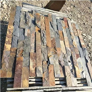 Coffee S1120 Retaining Indoor Panel，Rust Slate Stacked Stone