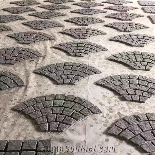 Exterior Plaza Floor Use Natural Black Basalt Paving Stones