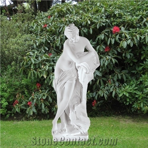 Full Hand Carved Roman Style Man White Marble Bust Statue