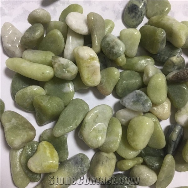 Green Crushed Gravel Stone for Decoration，Garden Road