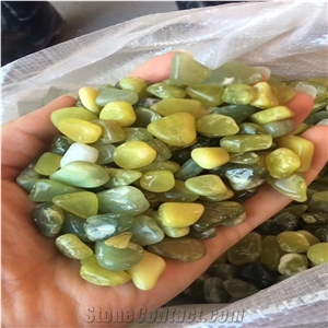 Green Crushed Gravel Stone for Decoration，Garden Road