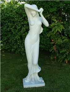 Natural White Marble Stone Garden Stone Angel Statue