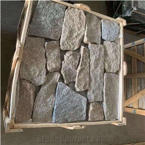 Tiger Skin Granite Alpine Dry Stone Walling in Fireplace