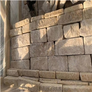 Tumbled Beige Limestone Wall Bricks, Building Stones