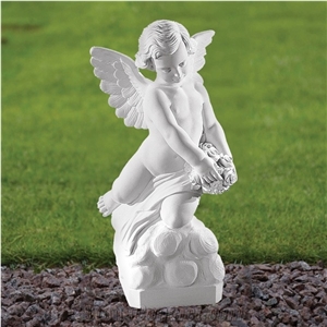 Virgin Mary Religious Statue White Marble Garden Sculpture