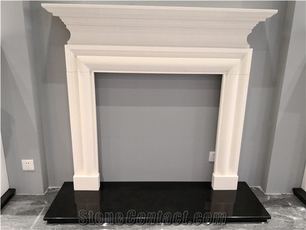 2021 Aegean Limestone Uk Style Fireplace Mantel