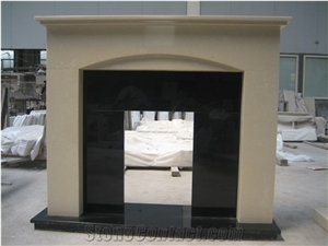 2021 Beige Artificial Marble Fireplace Mantel