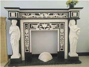 2021 Marble Fireplace Natural Stone Hand Carved