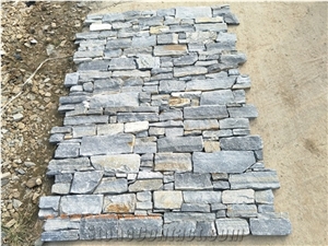 Dimond Blue Cement Back Panel Blue Quartzite Meshed Panels