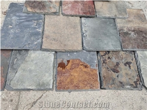 Multi-Colored Natural Slate Roofing Tiles