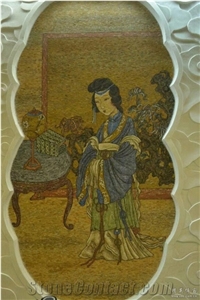 Ancient Chinese Beauty Glass Mosaic Art