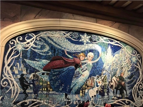 Disney Snow White Glass Mosaic Medallion