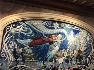 Disney Snow White Glass Mosaic Medallion