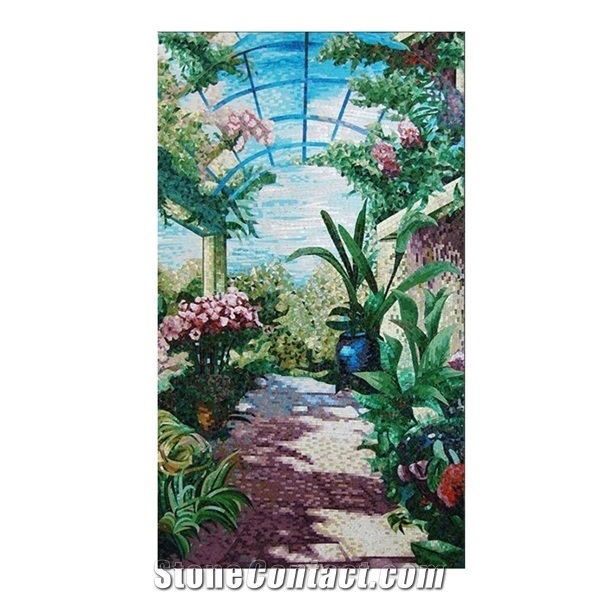 European Flowers Garden Series Glass Mosaic