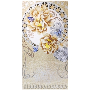 Flowers and Beautiful Moon Series Glass Mosaic Artworks
