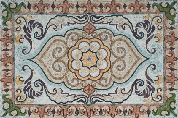 Glass Medallion for Carpet Design for Floor