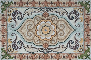 Glass Medallion for Carpet Design for Floor