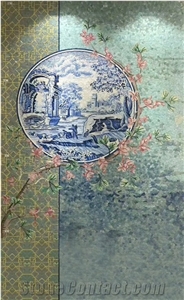 Landscape Scenery Of Old Summer Palace Glass Mosaic