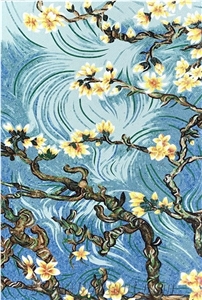 Van Gogh Classic Works Of Apricot Bllossom Glass