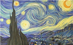 Van Gogh Classic Works Of Star Sky Design Glass