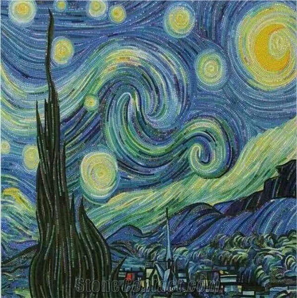 Van Gogh Classic Works Of Star Sky Glass Romantic Art