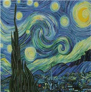 Van Gogh Classic Works Of Star Sky Glass Romantic Art