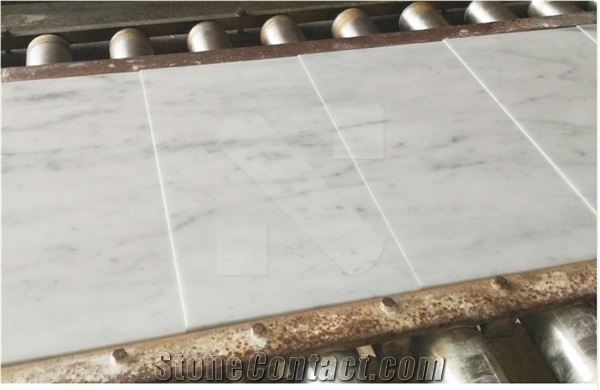 Bianco Carrara C Polished Marble Tiles 60x30x1cm