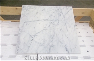 Bianco Carrara Venato Marble Tiles, Polished or Honed