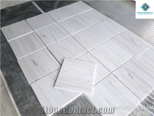 Natural Stone Tile with Milky White Marble
