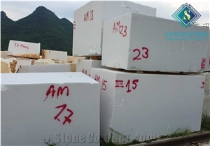 Pure White Marble Block in Vietnam