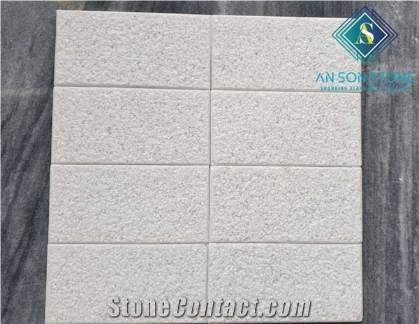 White Bush Hammer Marble Tile Best Quality