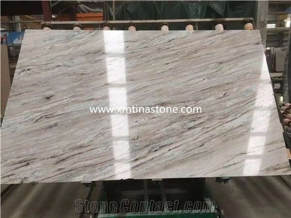 Italy White Palissandro Bluette Marble Polished Slab Tiles