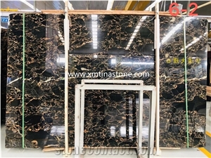 Portoro Black and Gold Marble Tiles and Slabs