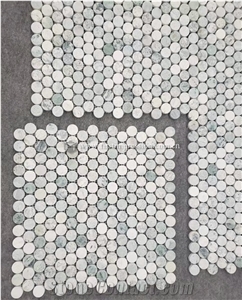 Pretty Italy Carrara White Marble Mosaic Tiles