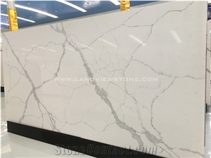 Carrara White Quartz Slabs Artificial Stone for Work Top