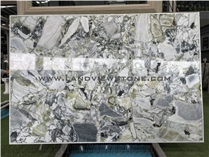 Cold Jade White Beauty Green Marble Slabs Pattern