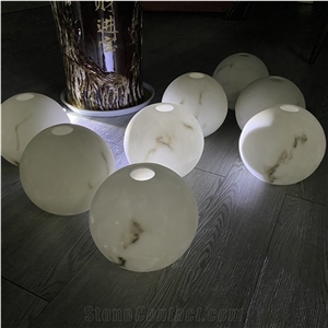 Artificial Alabaster Onyx Sphere Ball Globe Shaped Lamp