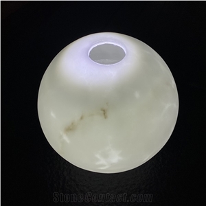 Artificial Alabaster Onyx Sphere Ball Globe Shaped Lamp